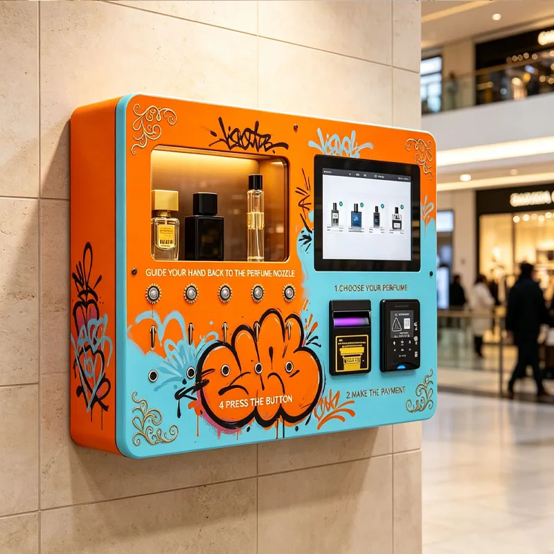 Wall Mounted Perfume Sampling Machine Fragrance Tester Dispenser with Smart Touch Screen Control Wholesale Customized