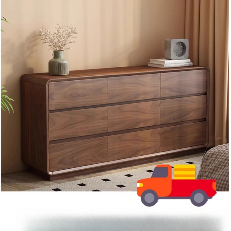 

Bedside locker, vertical cabinet, walnut-colored chest of drawers, storage cabinet.