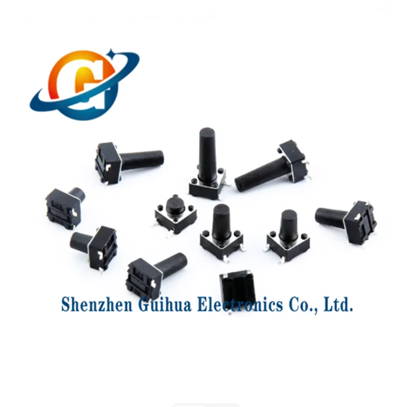 50pcs SMT 4-pin touch switch 6 * 6 * 4.3/5/6/7/8/9/10/12MM micro button switch 6X6