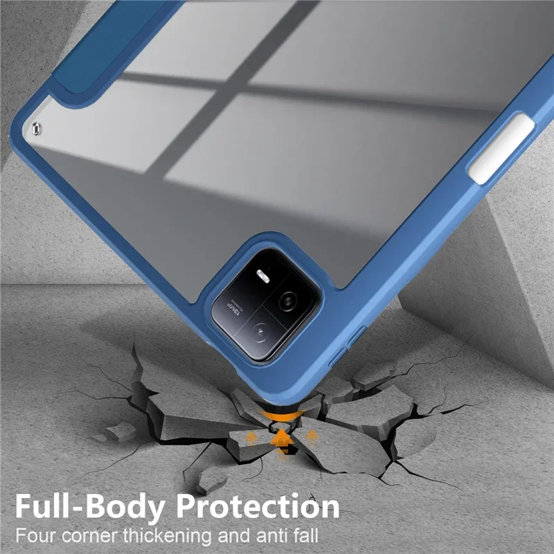 Para Xiaomi Mi Pad 6 Pro 11 pulgadas 2023 Funda con portalápices carcasa trasera transparente Funda para Xiaomi Pad 6 Mi Pad 6 Pro