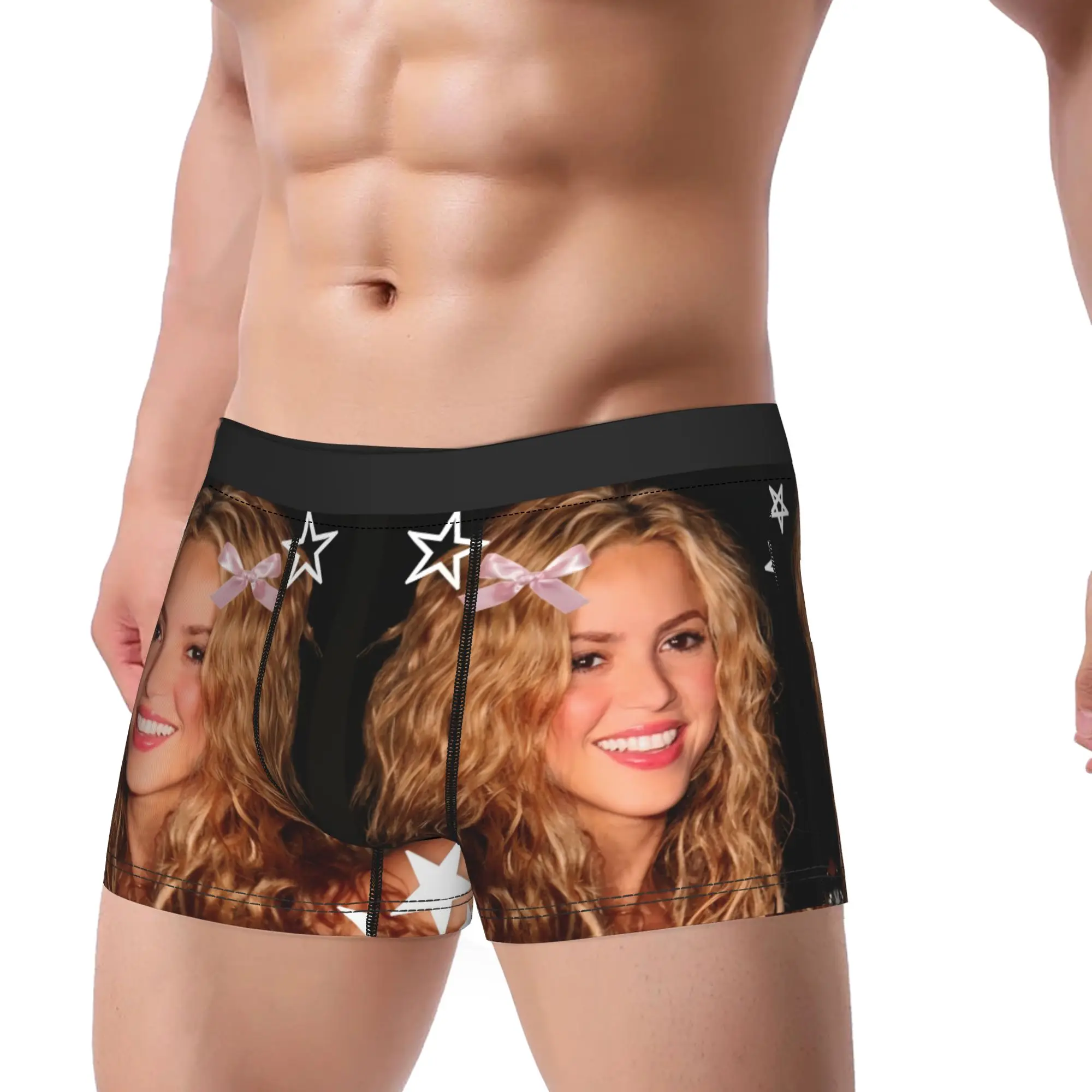 Shakira Colombian Singer Men's Underwear  Boxer Briefs Shorts Panties Humor Breathable Underpants for Homme S-XXL