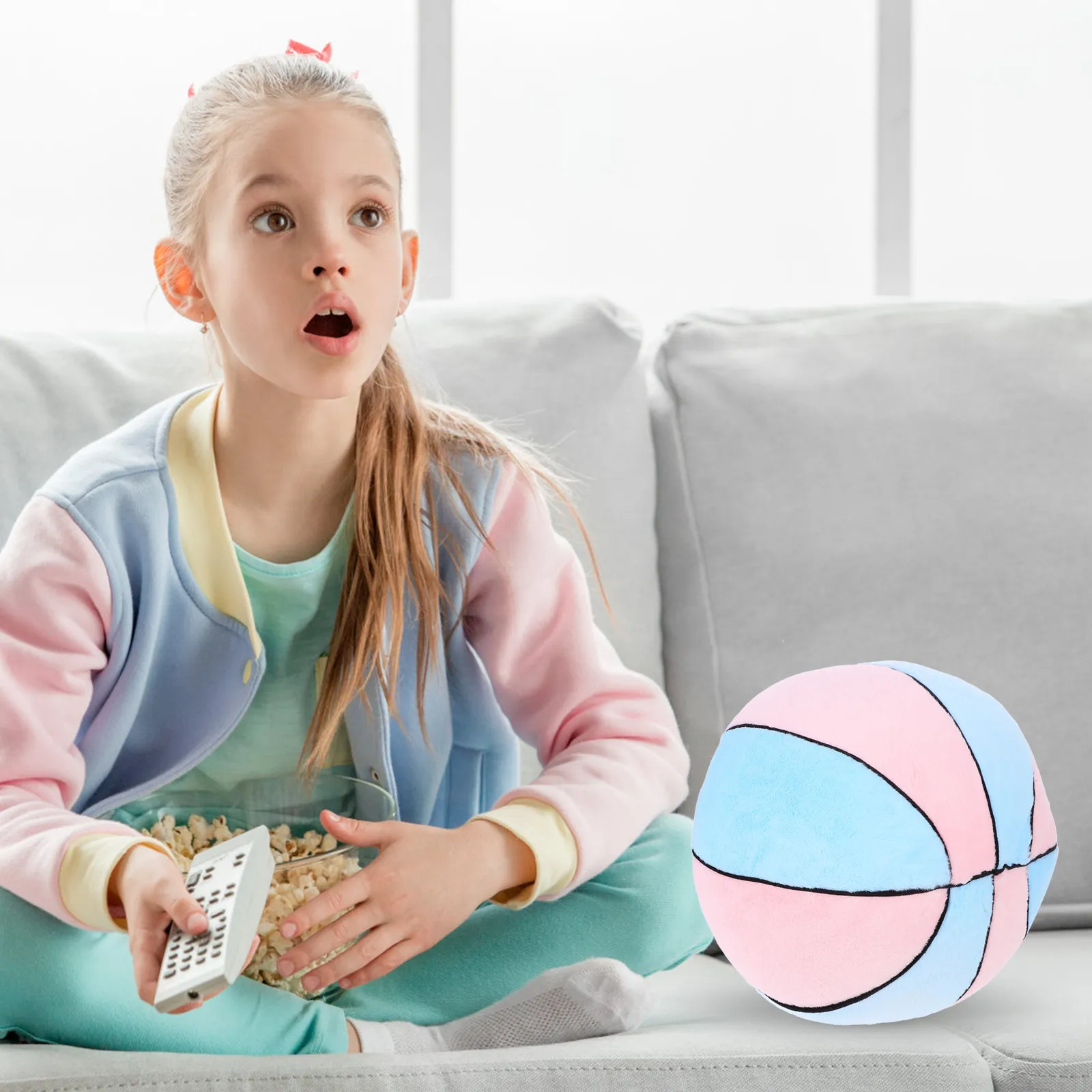 

Basketball Pillow Soft Comfortable Material Removable Cover Sleeping Resting Sports Room Decor Sports Ball Cushion Basketball