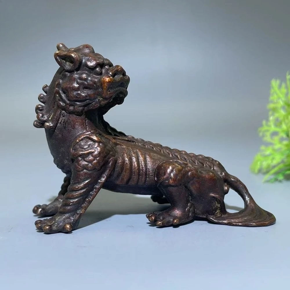 Retro the mythical divine beast mount of Ksitigarbha Bodhisattva Ornament Decoration Tea Pet Figurines Desk Decor Accessories