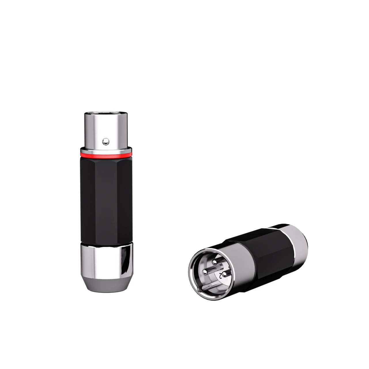 Monosaudio No-solder XMF709R Rhodium Plated Pure Copper 3 Pin XLR Connector Screwed Plug DIY HIFI Audio Video XLR Balanced Line