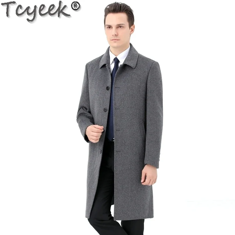 90% Tcyeek Mens Jackets Fashion Wool Coat Male Fall Winter Double-faced Cashmere Jacket Men Clothing Casaco Masculino