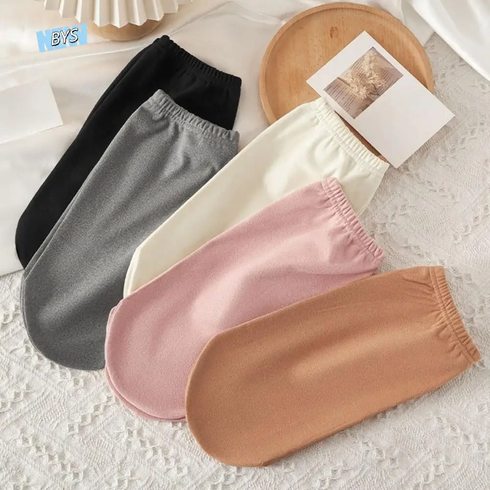 

5pairs Keep Warm Sleeping Socks Night Wear Soft Loose Foot Covers Postpartum Care Solid Color Air Conditioning Socks Unisex