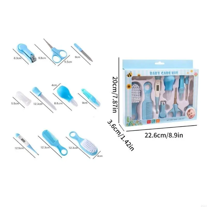 R66D مجموعة أدوات العناية اليومية بصحة الطفل المكونة من 10 قطع، مريحة