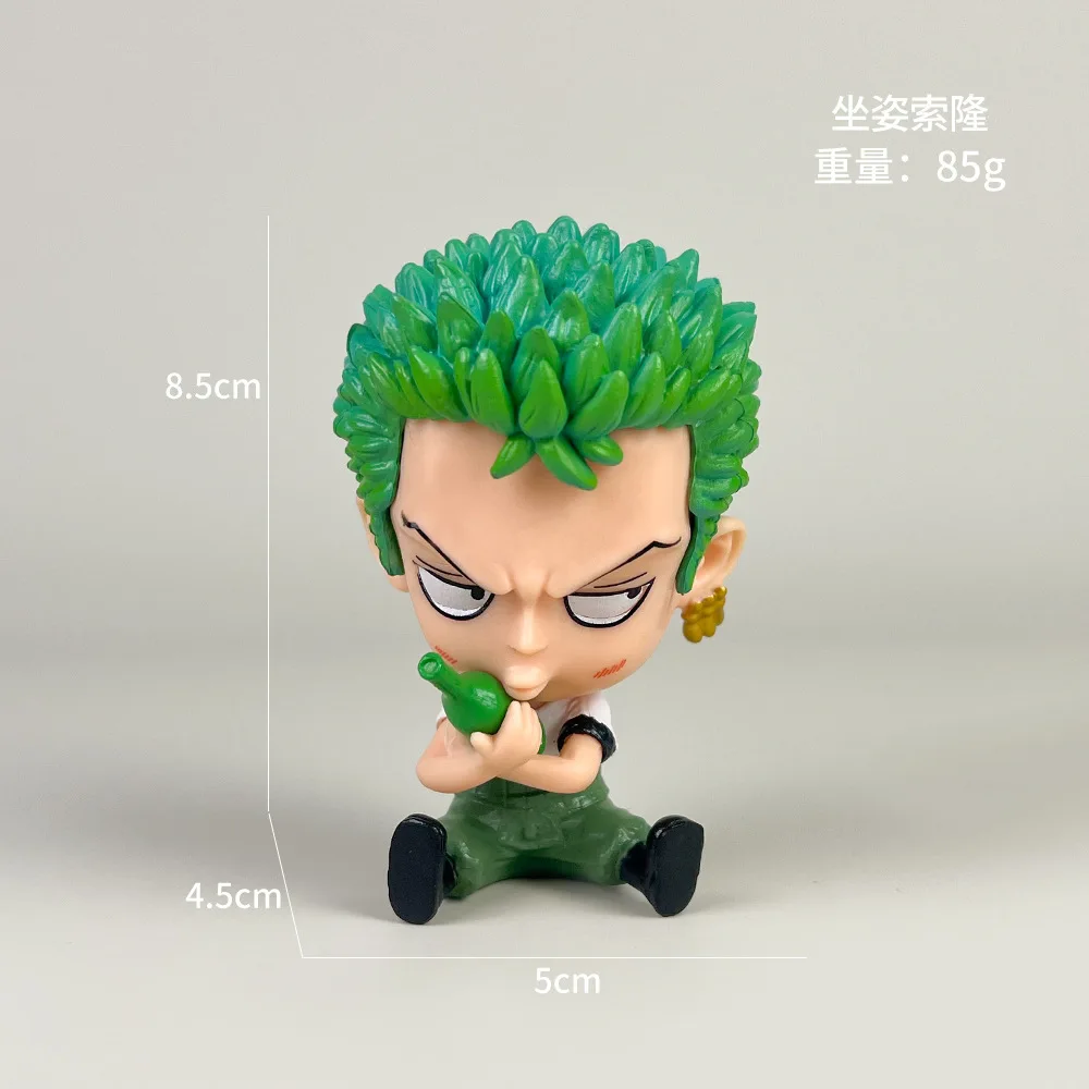 8 Arten ein Stück Ruffy Anime Figur Zoro Sanji Robin Nami Bach Dekor Figuren Ass Sammler Dekor PVC Modell Kinder Geschenk