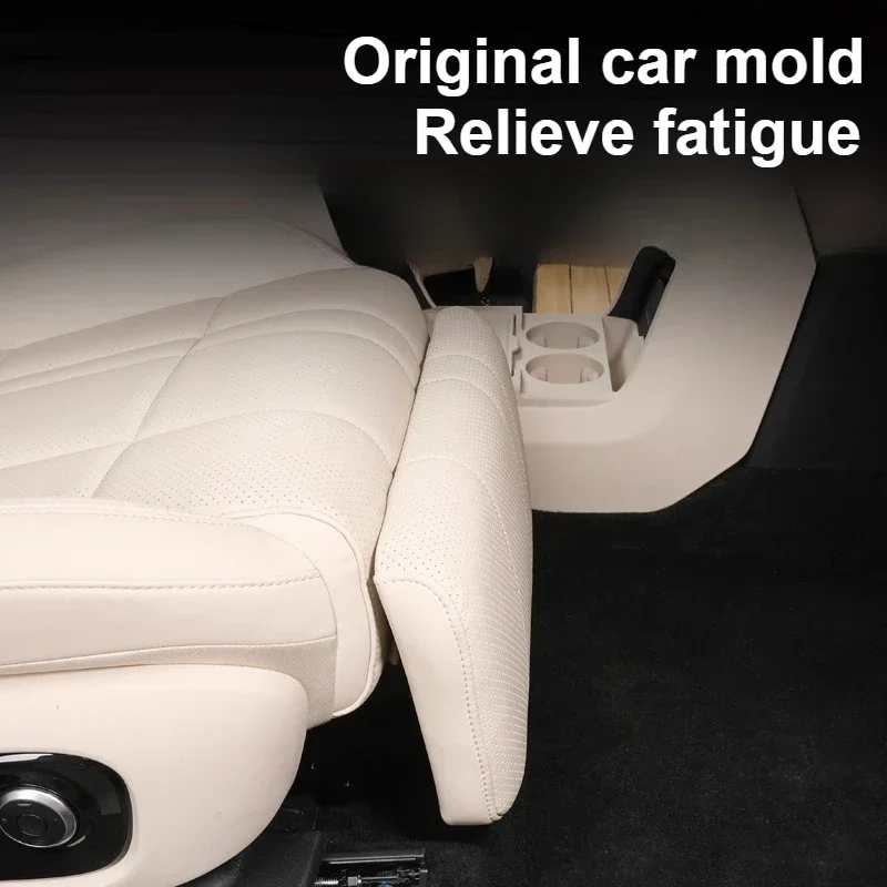 For Changan Deepal S09 Car Co-pilot Electric Leg Support 90 Degree Adjustable Upgrade Queen Passenger Seat Leg Rest Leather Pad detail image 2