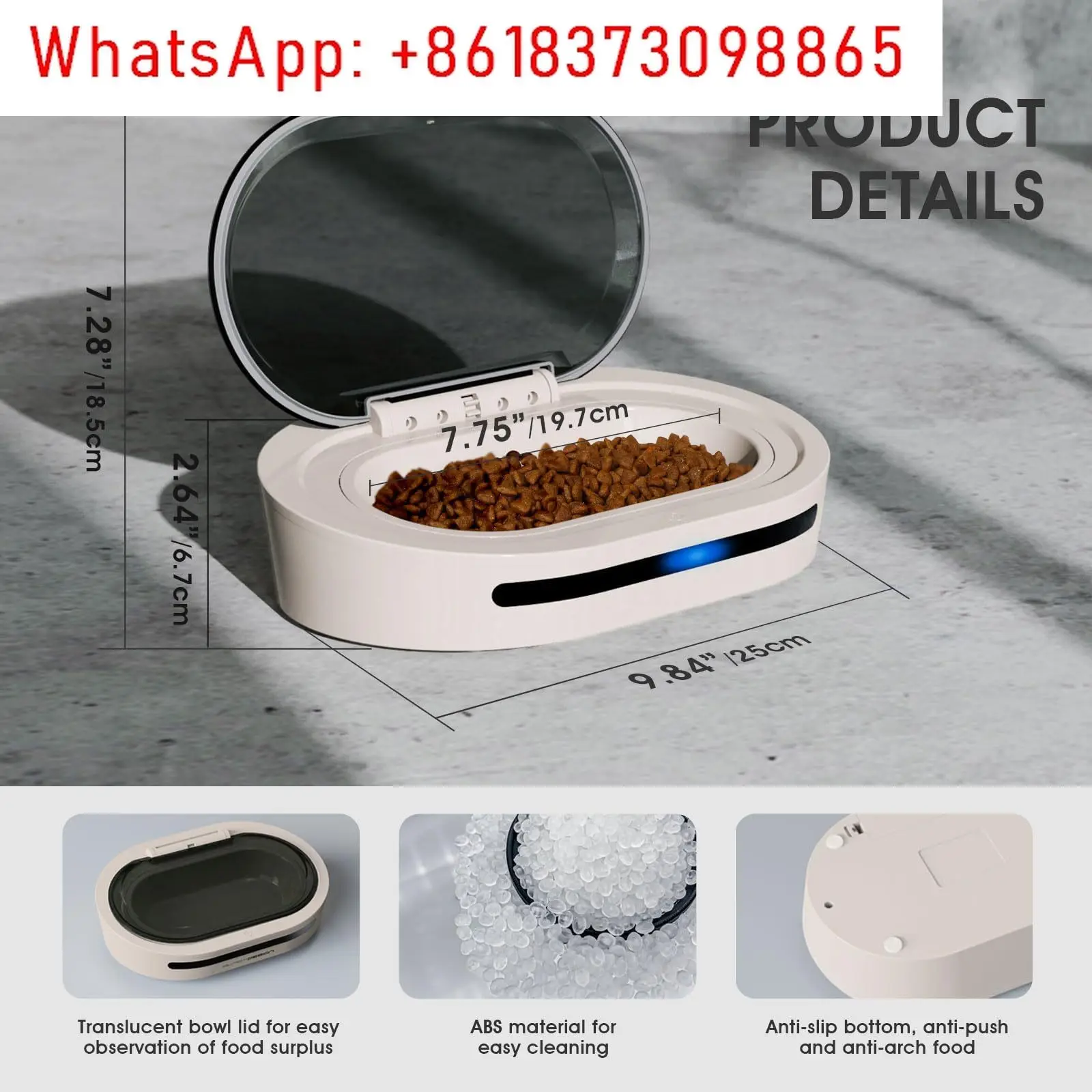 Pet feeder Automatic induction Open lid with lid Cat food basin Wet grain Sealed Moisture-proof and fresh-keeping Hoop Dog Bowl