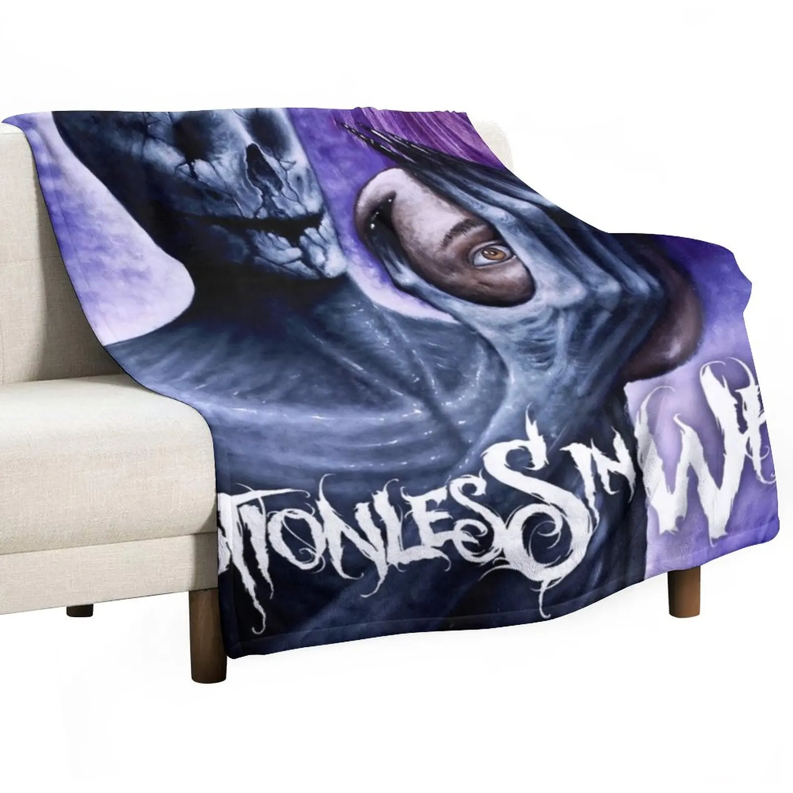 motionless purple 2020 menlu Throw Blanket Loose Cute Beach Blankets