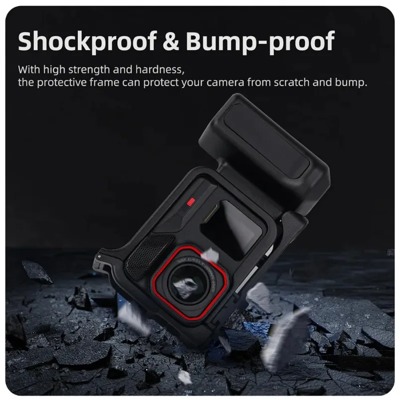 Sunnylife لـ Insta360 Ace Pro 2/1 مقبض تصوير الشوارع مدونة فيديو إطار قبضة سريع التحرير ملحق حماية ممتص للصدمات