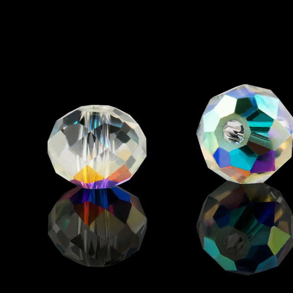 

300 шт. круглых хрустальных стеклянных бусин 4 мм с цветным покрытием для изготовления ювелирных изделий, браслетов, ожерелий, украшения штор и сумок