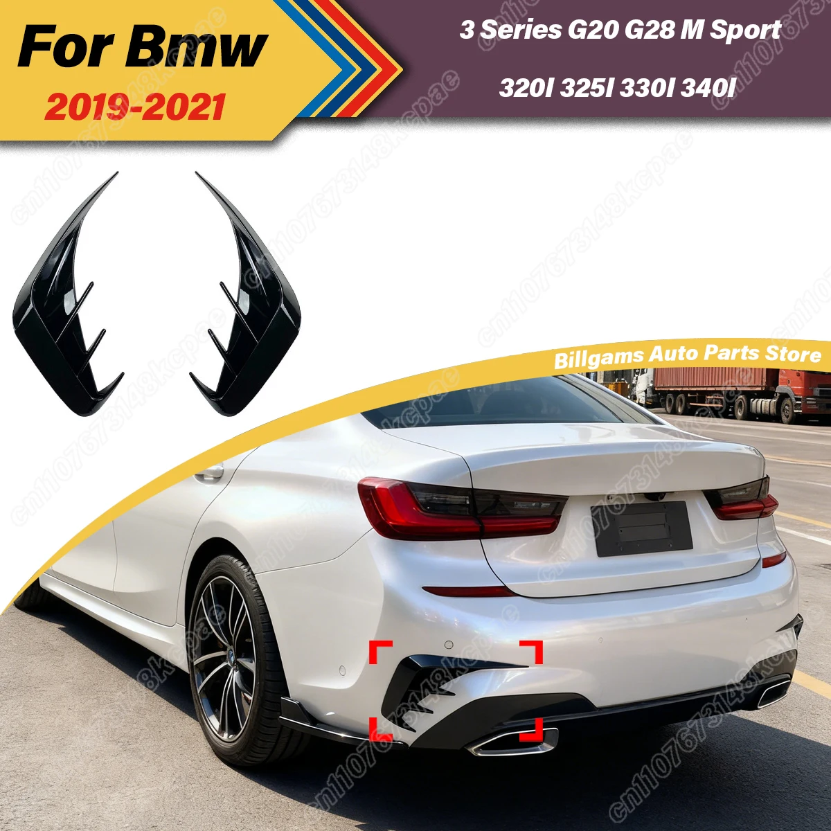 

For BMW 3 Series G20 G28 M Sport 320I 325I 330I 340I 2019 2020 2021 Atuomobile Rear Bumper Side Splitter Decoration Accessories