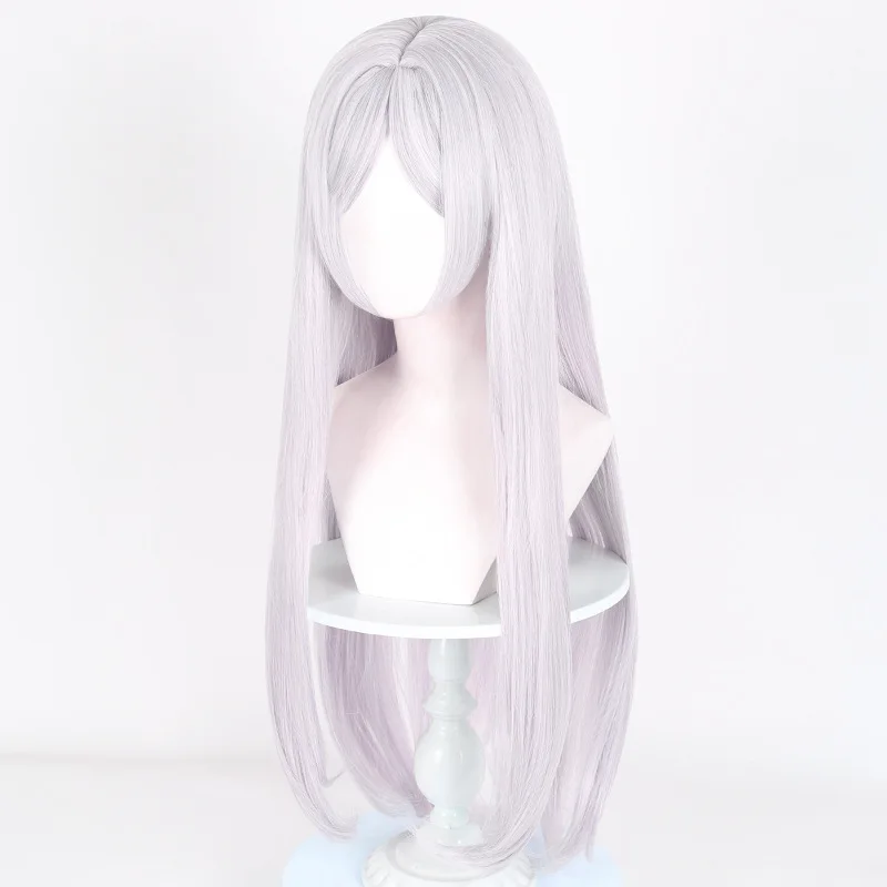 Wig Sintetis Garis Rambut Alami Cosplay Wig Tanpa Lem Bergelombang Panjang untuk Wanita Pesta Anime Serat Tahan Panas
