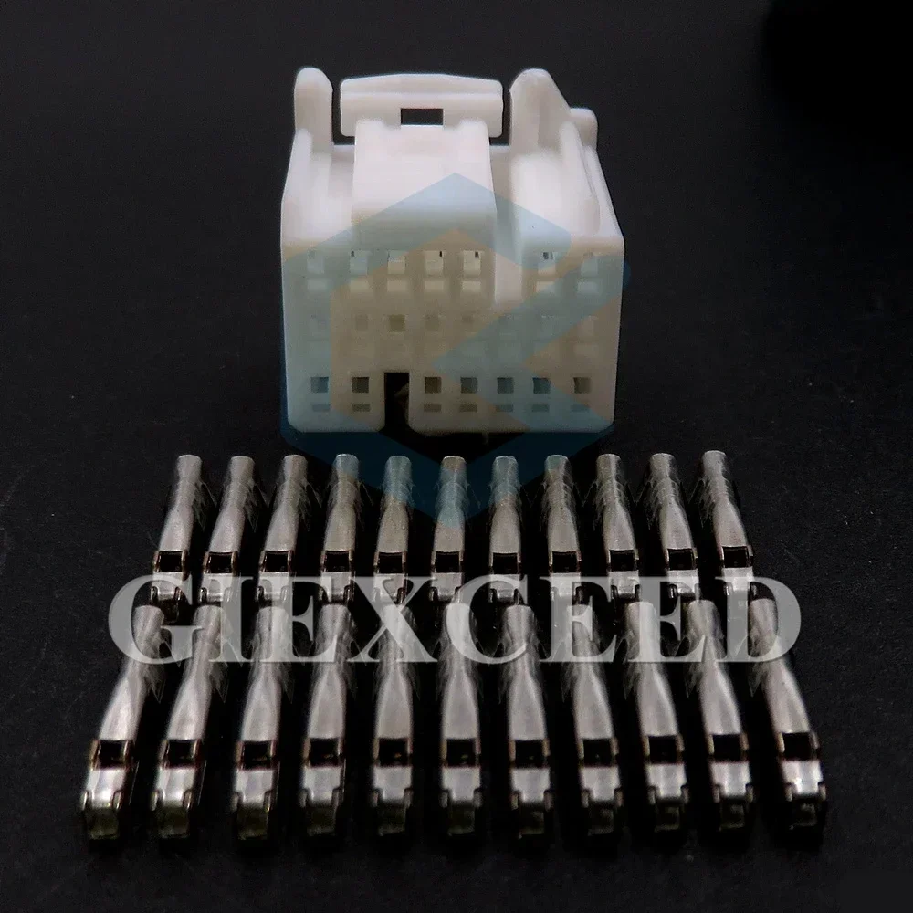 1 Set 22 Pin Car Low Current Plastic Housing Connector 353028-1 White Auto AC Assembly Electric Wiring Socket With Terminal