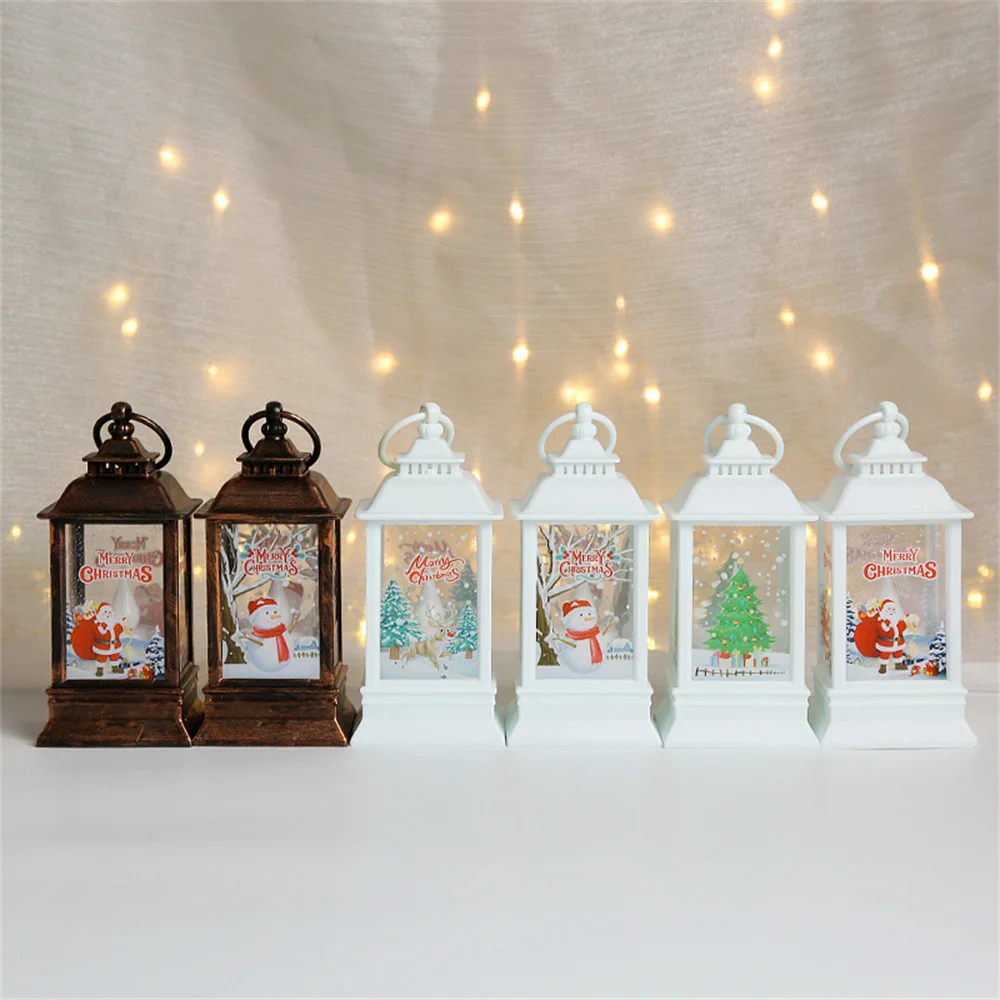 Christmas Lantern Light Santa Night Lights Winter Lighting Christmas Decor 2024 Navidad Christmas Tree Ornaments New Year Gifts