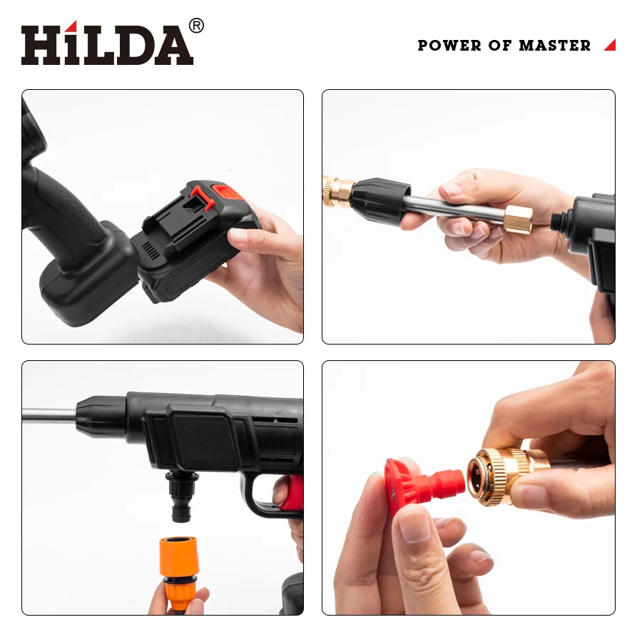 HILDA Car Wash Washer Gun Cordless HILDA Car Wash Washer Gun Cordless Automobiles, Parts & Accessories / Car Wash & Maintenance