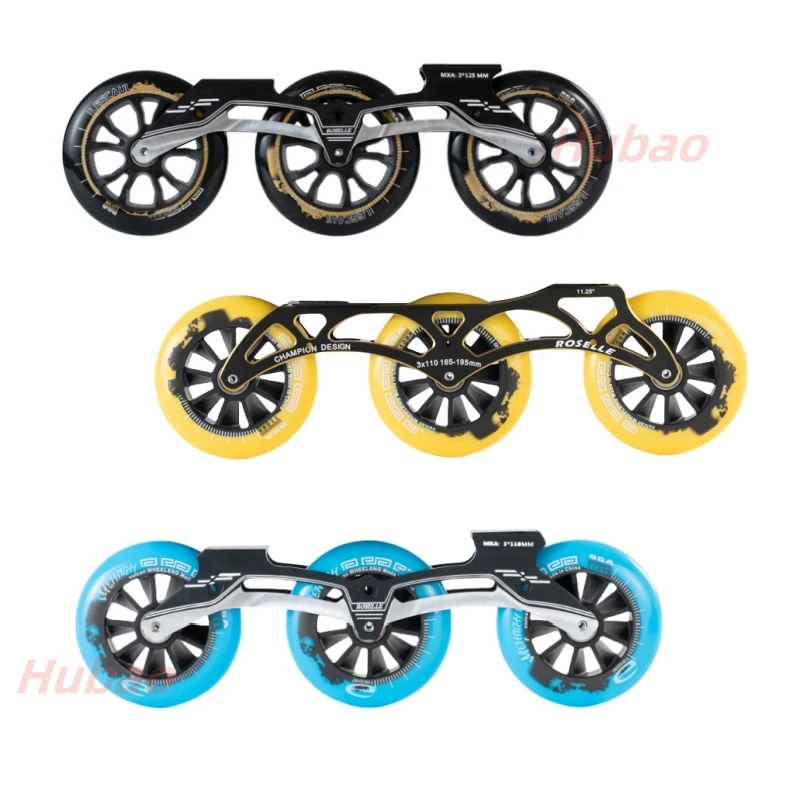سرعة الزلاجات عجلات 3*90 مللي متر 3*100 مللي متر 3*110 مللي متر 3*125 مللي متر حذاء تزلج بعجلات زلاجات دوارة إطارات سوبر كبيرة 3 عجلات #3
