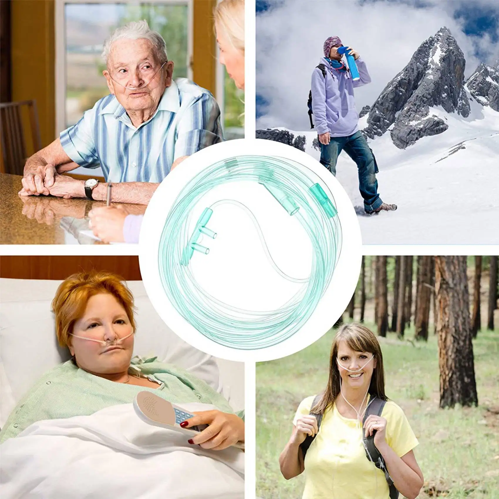 

B30C-18 шт. кислородные канюли, 2 метра, носовая канюля, мягкая назальная кислородная трубка, канюля O2 для взрослых