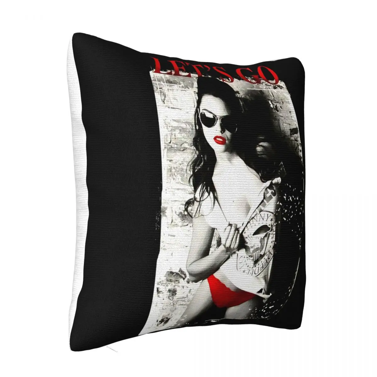 Vip Amplified Pin Ups Hey You Lets Go Lingerie Rock Star Vintage Xxl 58 Pillow Case