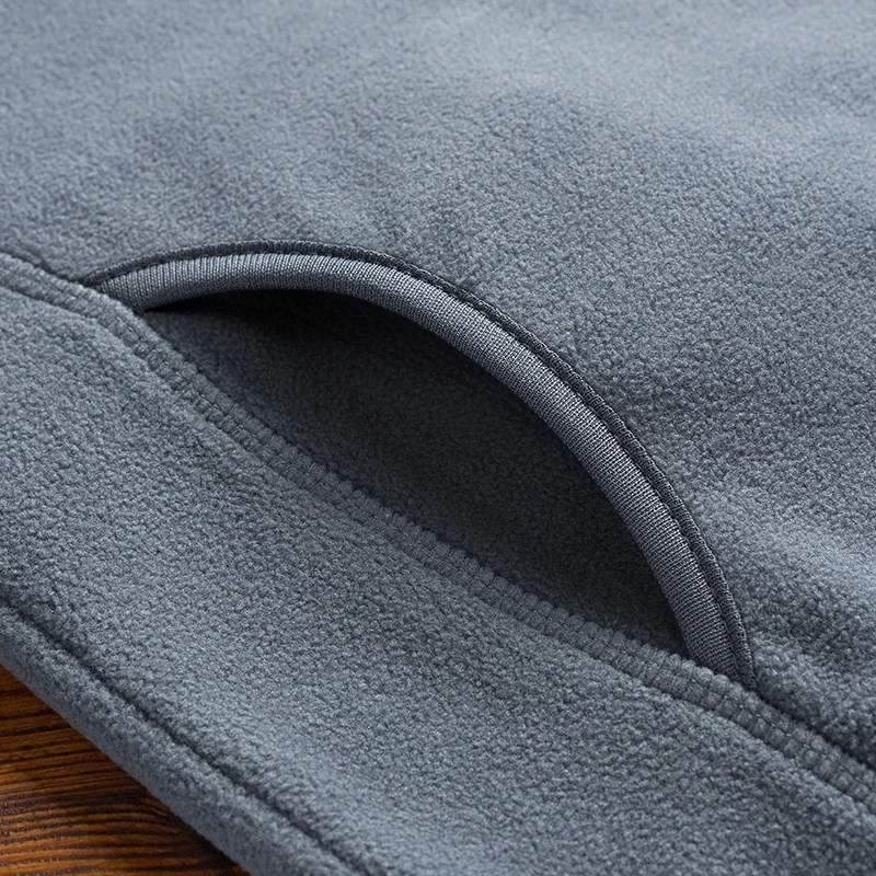 Autumn and Winter Fleece Jacket Men's Fashion Casual Soft Shell Plush Comfortable Warm Coat Male Ski Liner Cold-proof Sweatshirt