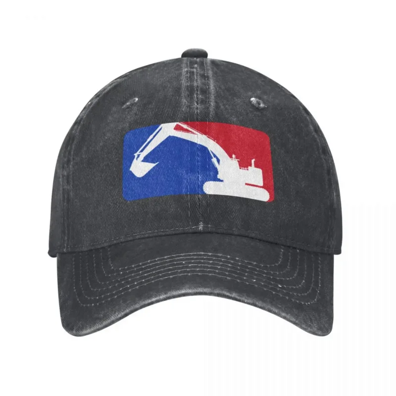 Gorra de béisbol de la Liga excavadora para hombre, equipo pesado al aire libre, sombrero de camionero lavado, gorras de béisbol lavadas con estampado fresco, venta al por mayor