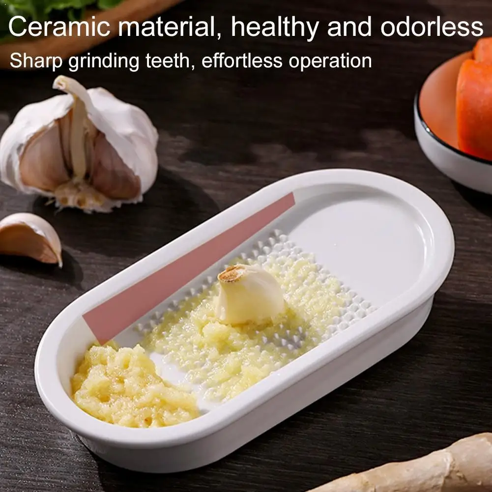 Manual Ginger Grater Wear Resistant Ramp Garlic Grinder Ceramics Labor Saving Vegetable Grinding Tool Complementary Food