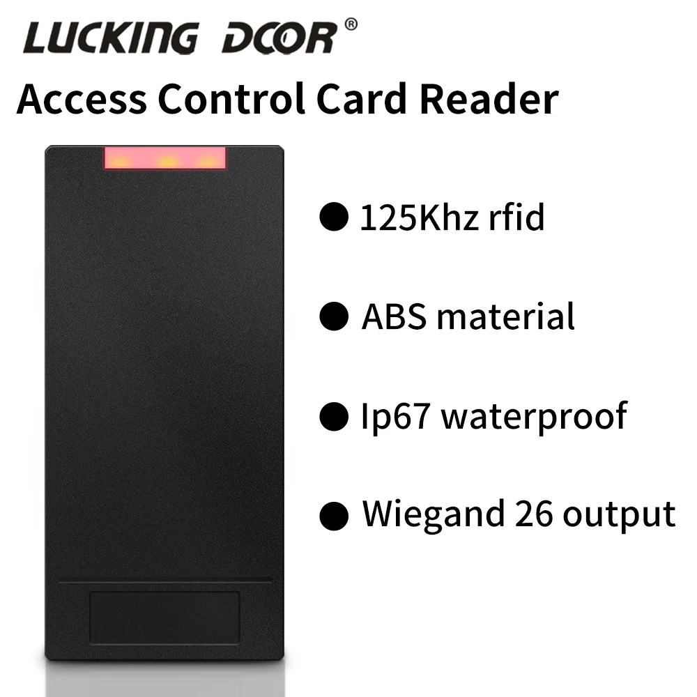 Swipe 125Khz EM Card Waterproof Rfid Card Reader Wiegand Communication Slave Reader For Door Access Control System With WG Input