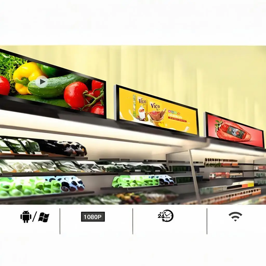 Layar Display Iklan Digital Signage untuk Penggunaan di Perusahaan Ritel, Komersial, Rumah Sakit, Taman, Sekolah, dan Promosi Bar