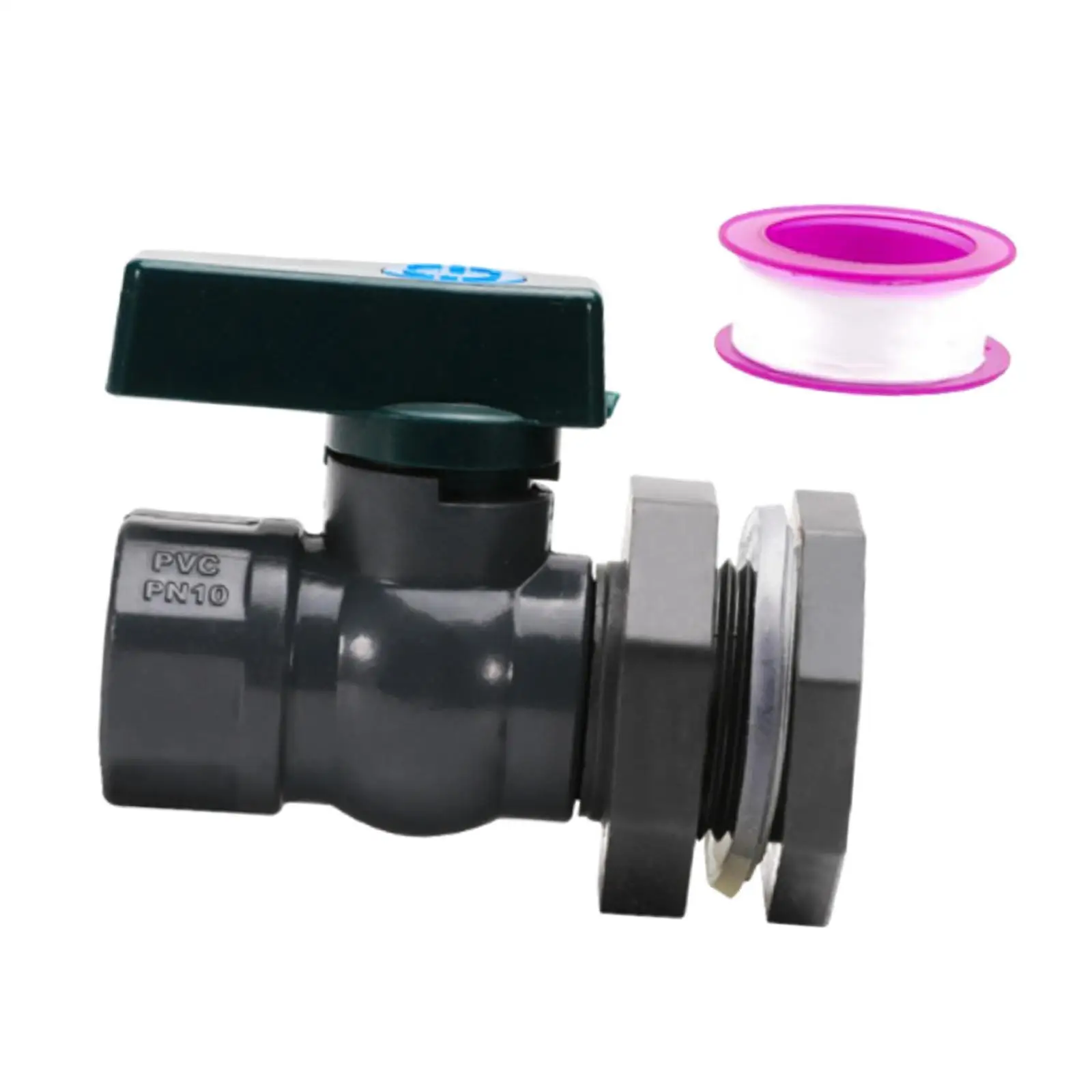 3/4inch Easy to Install Black Rain Barrel Spigot for Pools Water Tanks Tubs