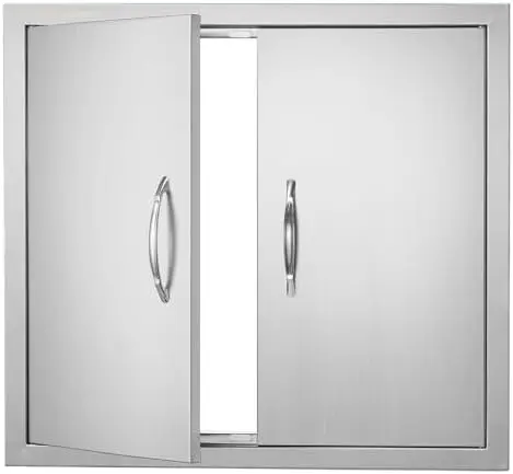 

Дверца для барбекю из нержавеющей стали 26x24 дюйма – врезная дверца для наружной кухни и зоны для гриля