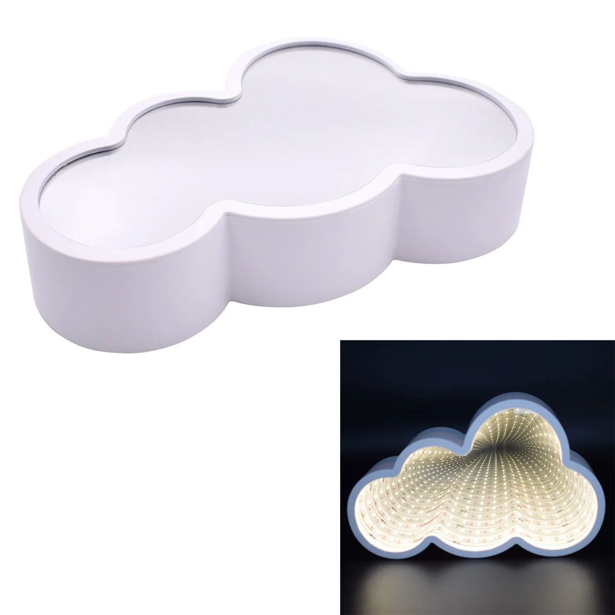 الإبداعية 3D نفق ضوء الليل مع مرآة تأثير LED مصباح أبيض دافئ لغرفة المعيشة ديكور غرفة نوم جدار جبل صور الدعامة الحدث