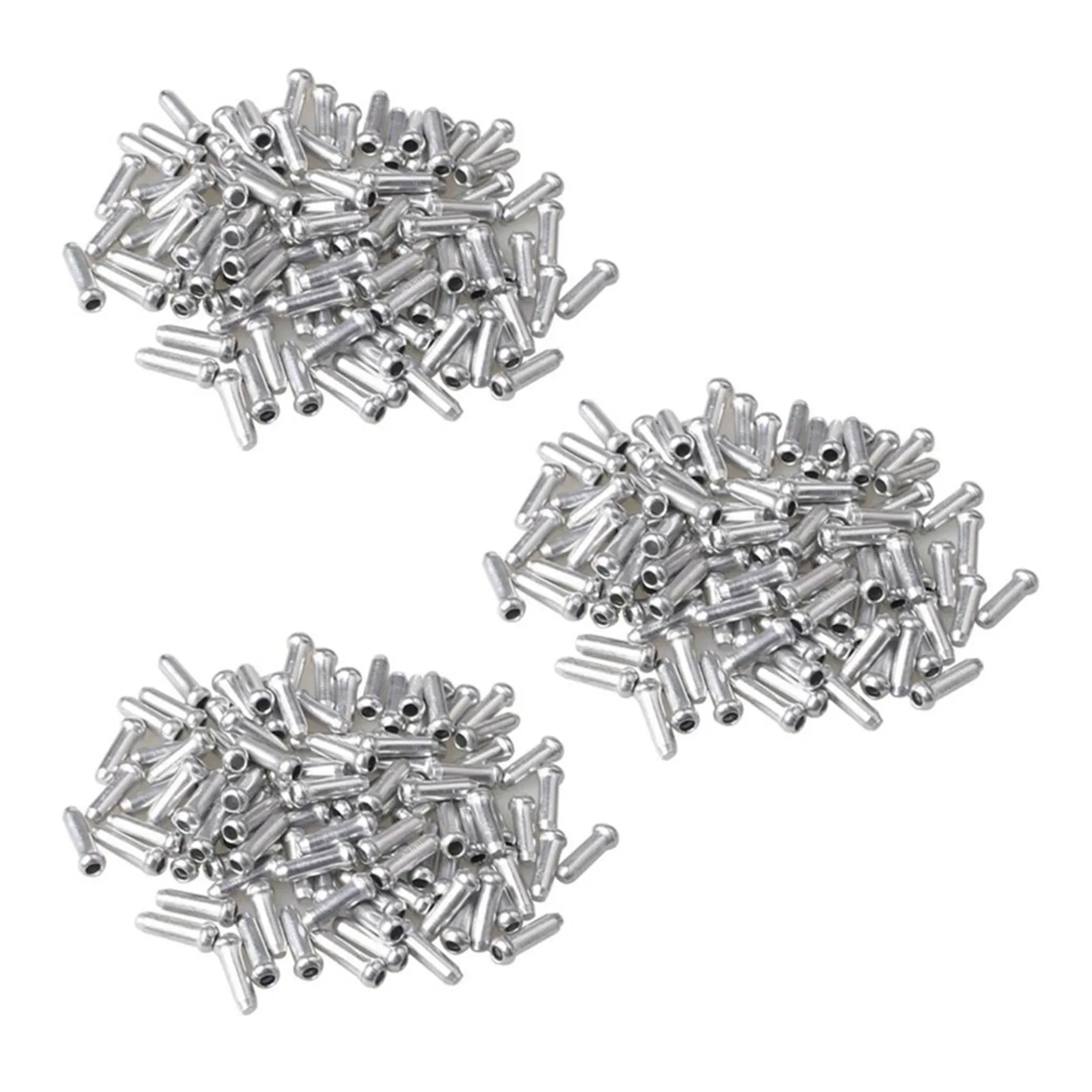 B06C-450Pcs كابل نهاية كابل فرامل يد كاب، الألومنيوم دراجة جبلية كابل فرامل يد غطاء نهاية نصائح تجعيد