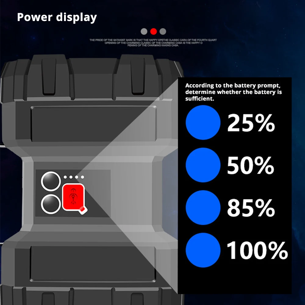 F2 Rechargeable Led Flashlight Searchlight Super Bright Double Head Led Spotlight Xhp 70.2 50 Lamp Bead Waterproof Camping Light