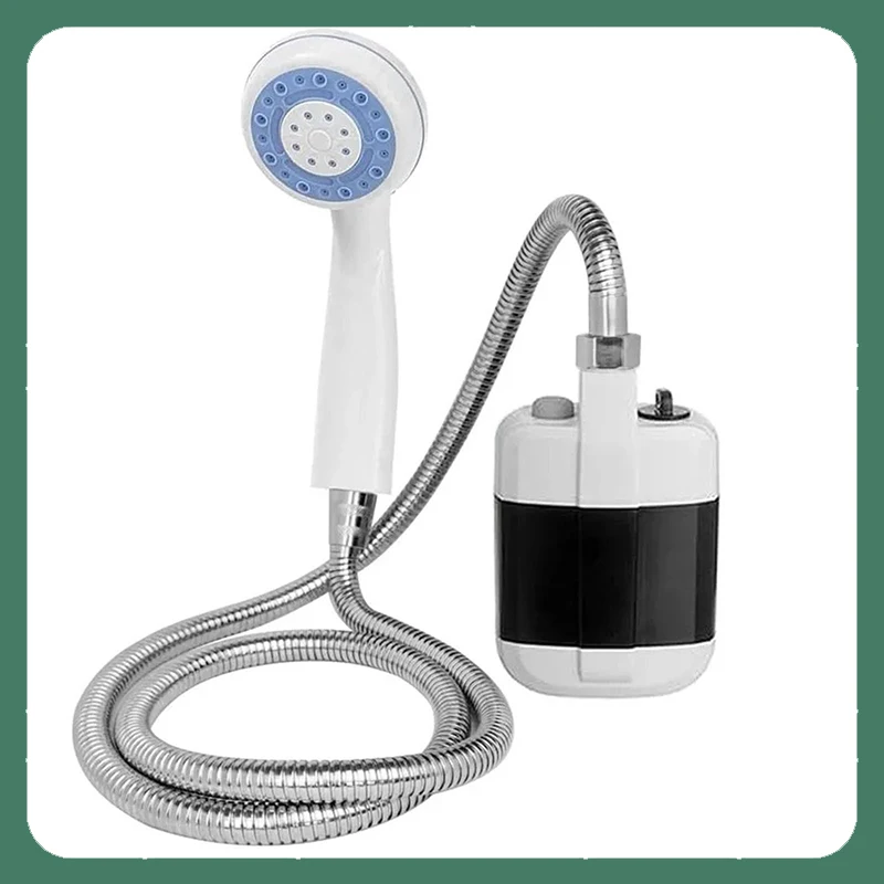 

Portable Camping Shower Outdoor with Shower Pump USB Rechargeable Electric Shower Pump for Camping Car Washing Gardening Pet