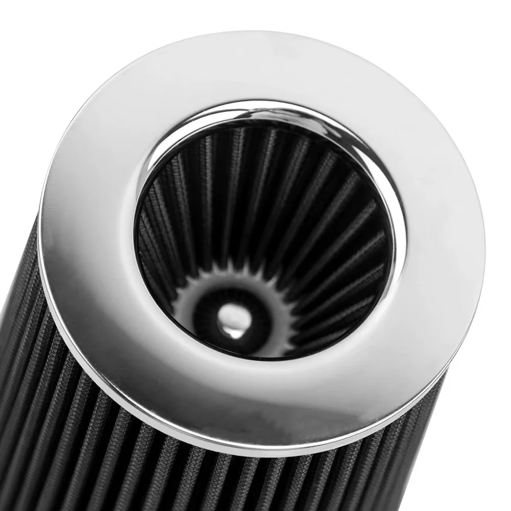 Car Air Filter High Flow Intake FilterIntake Filter Sport Power Mesh Cone Cold Air Induction Kit Universal Car Parts 76MM