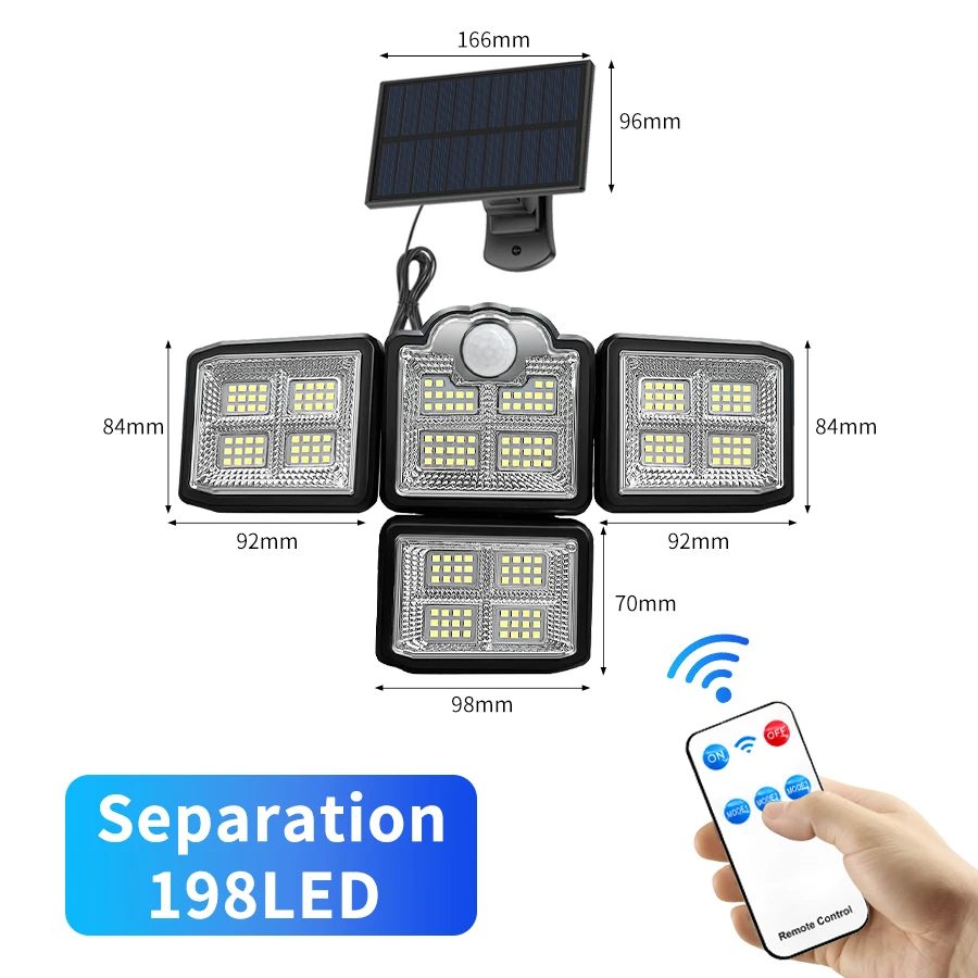 GGBEE Solar Wall Light Black 8