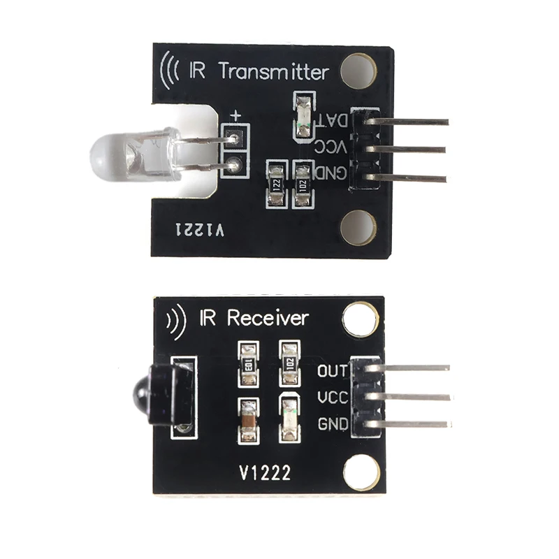 IR Transmitter Receiver Sensor Module Kit 38KHz 10M 5V for Arduino Nano Remote Control ESP8266 DIY Electronic Components 18650
