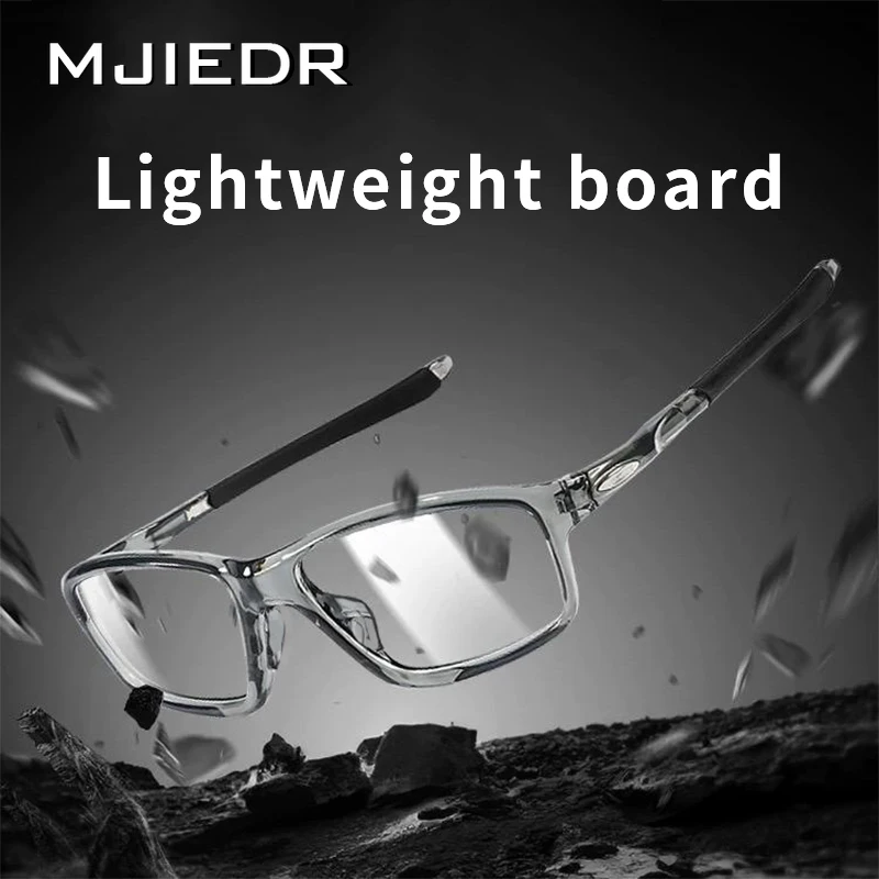 

MJIEDR 2025 Men's TR90 Sports Glasses, Fashionable Outdoor Casual Glasses, High Quality Versatile Prescription Glasses S01