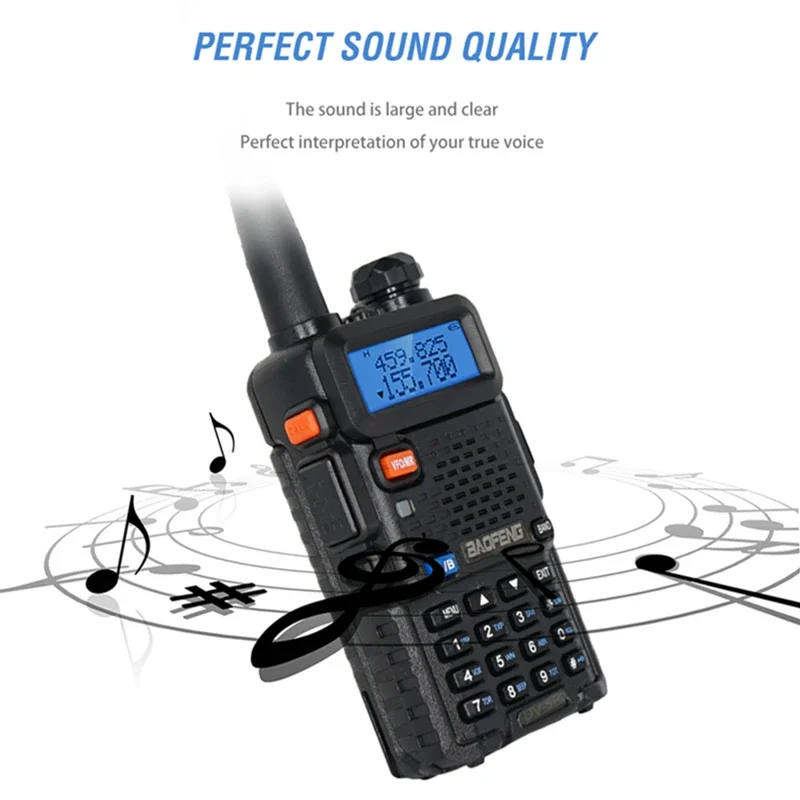 2 Stuks Echte 8W Baofeng Uv-5r Walkie Talkie High Power Draagbare Ham Cb Radio Uv 5r Dual Band Vhf/Uhf Fm Transceiver Tweeweg Radio