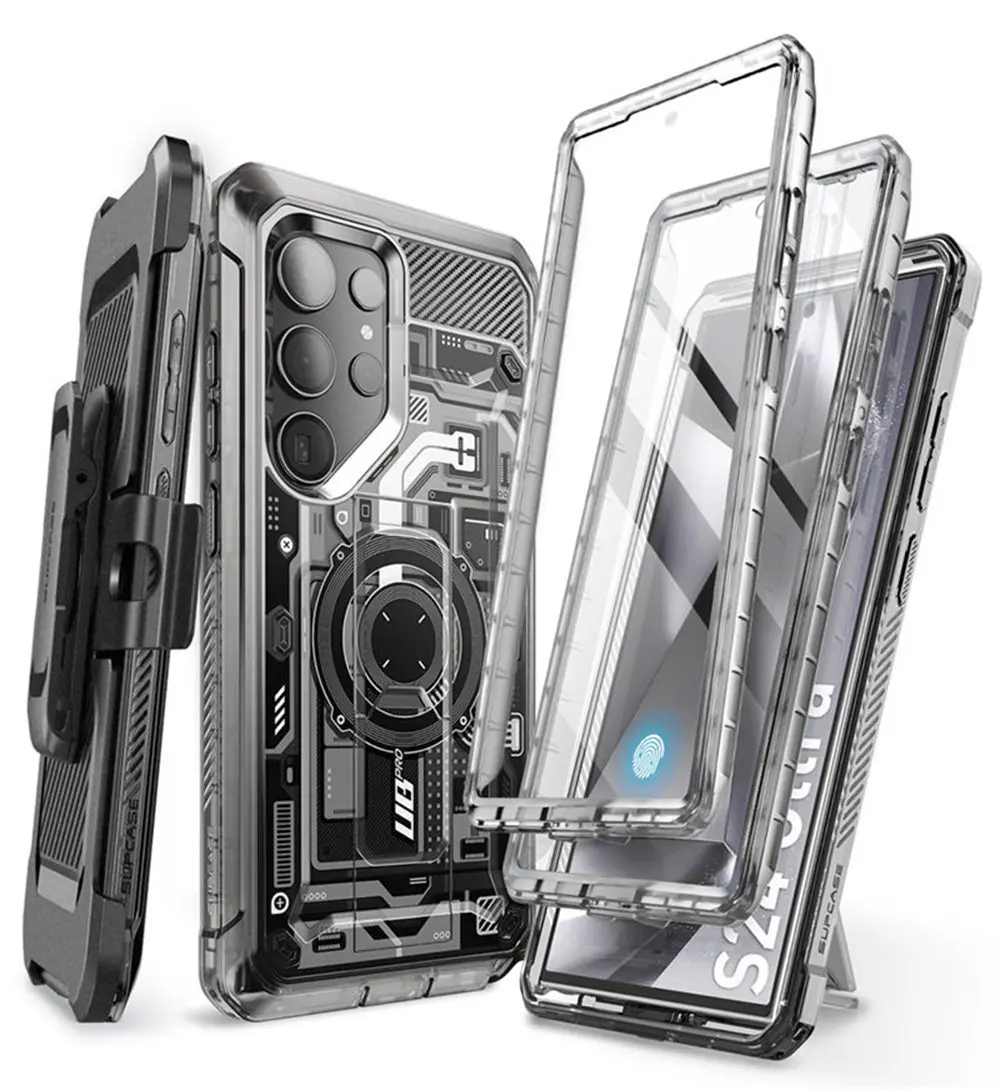 For Samsung Galaxy S24 Ultra Case 2024 SUPCASE UB Pro Full-Body Dual Layer Rugged Belt-Clip Case with Built-in Screen Protector