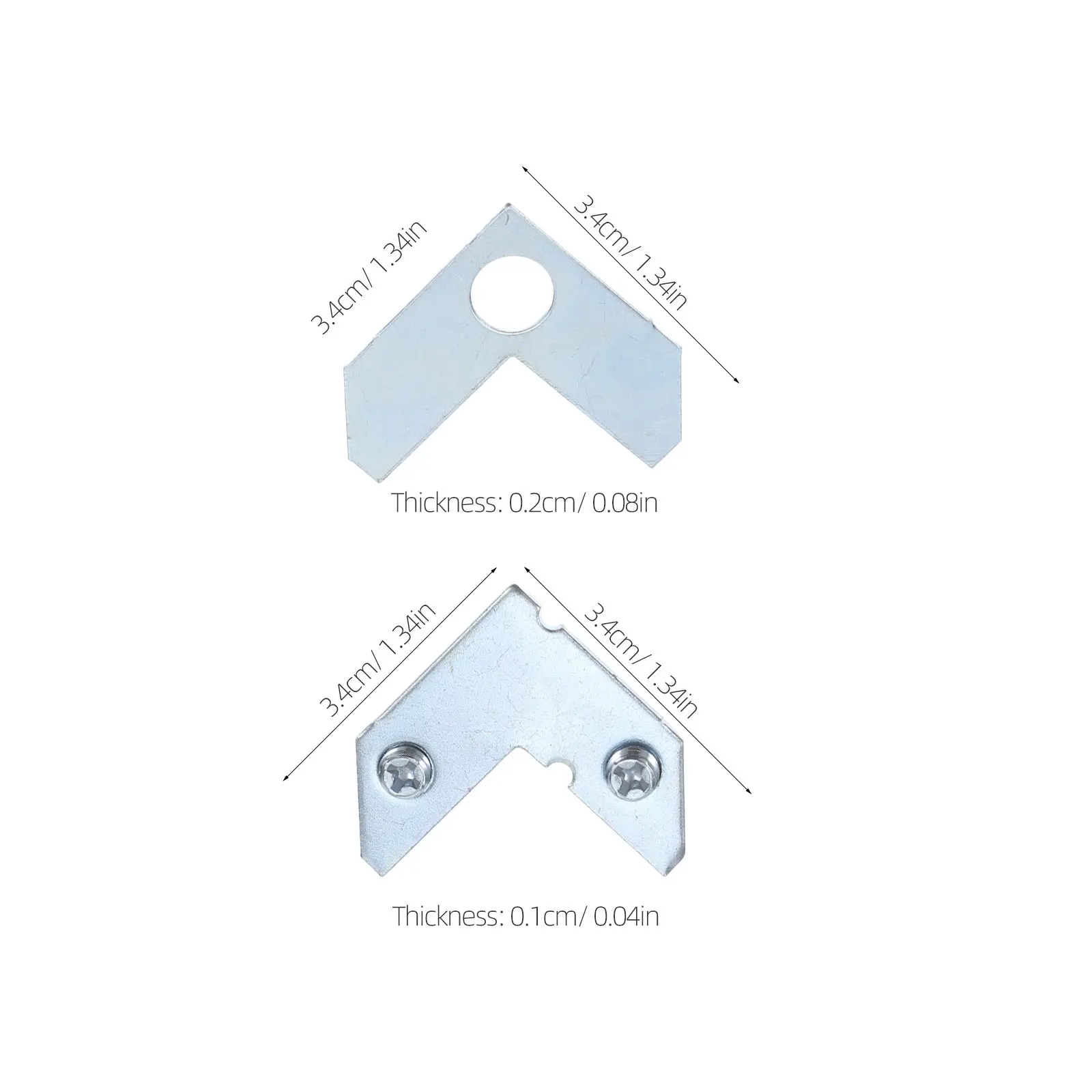 50Pcs Thickened Aluminum Picture Frame Corner Brackets 90 Degree Angle Bracket for Woodworking Frame Support Wall Shelf L