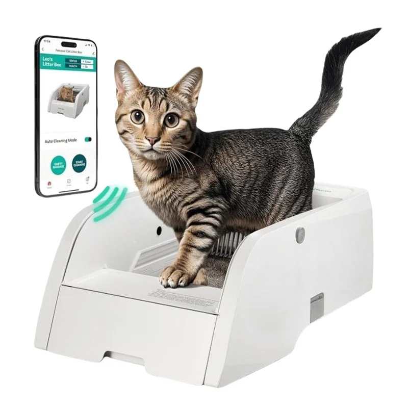 

Open Robot Litter Box With Uv Lights Infrared Sensor Camera Voice Call App Control Potato Pot Automatic Clean Electric Sandboxes