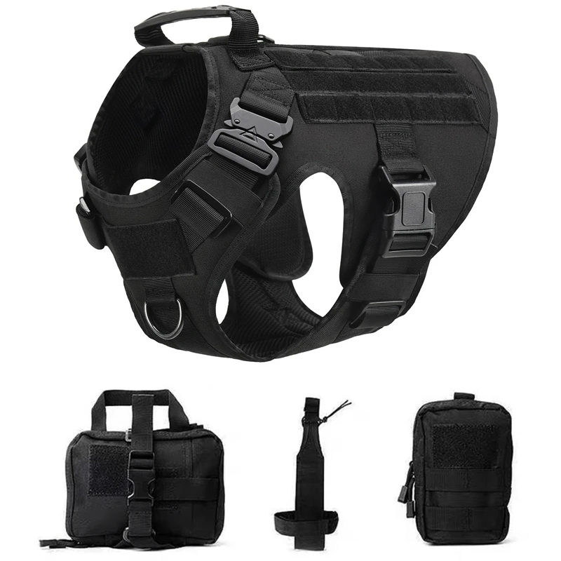 COOYOMOO Tactical Dog Harness and Leash Set 4