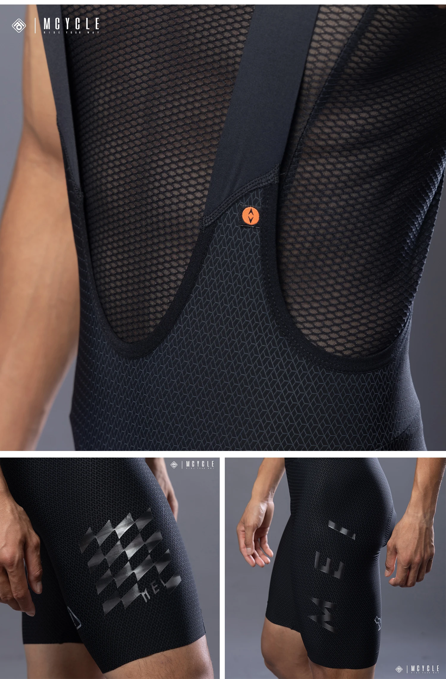 Mcycle Neue Stil Bike Shorts Strumpfhosen Anpassen Atmungsaktive Gepolsterte Fahrrad Shorts Nahtlose Radfahren Trägerhose Für Mann – Detail 14