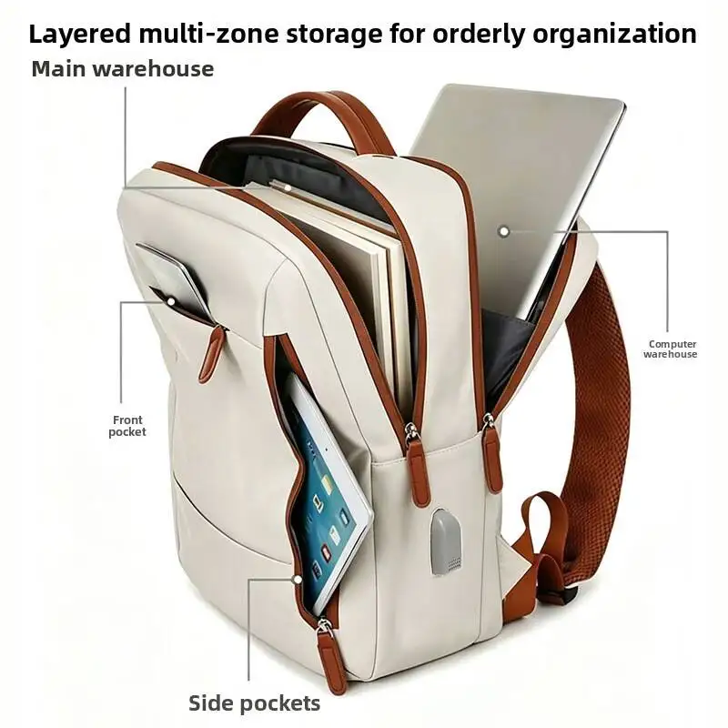 Backpack Unisex New Simple Business Computer Backpack Outdoor Large Capacity Travel Bag Student School Bag Boys Travel Backpack
