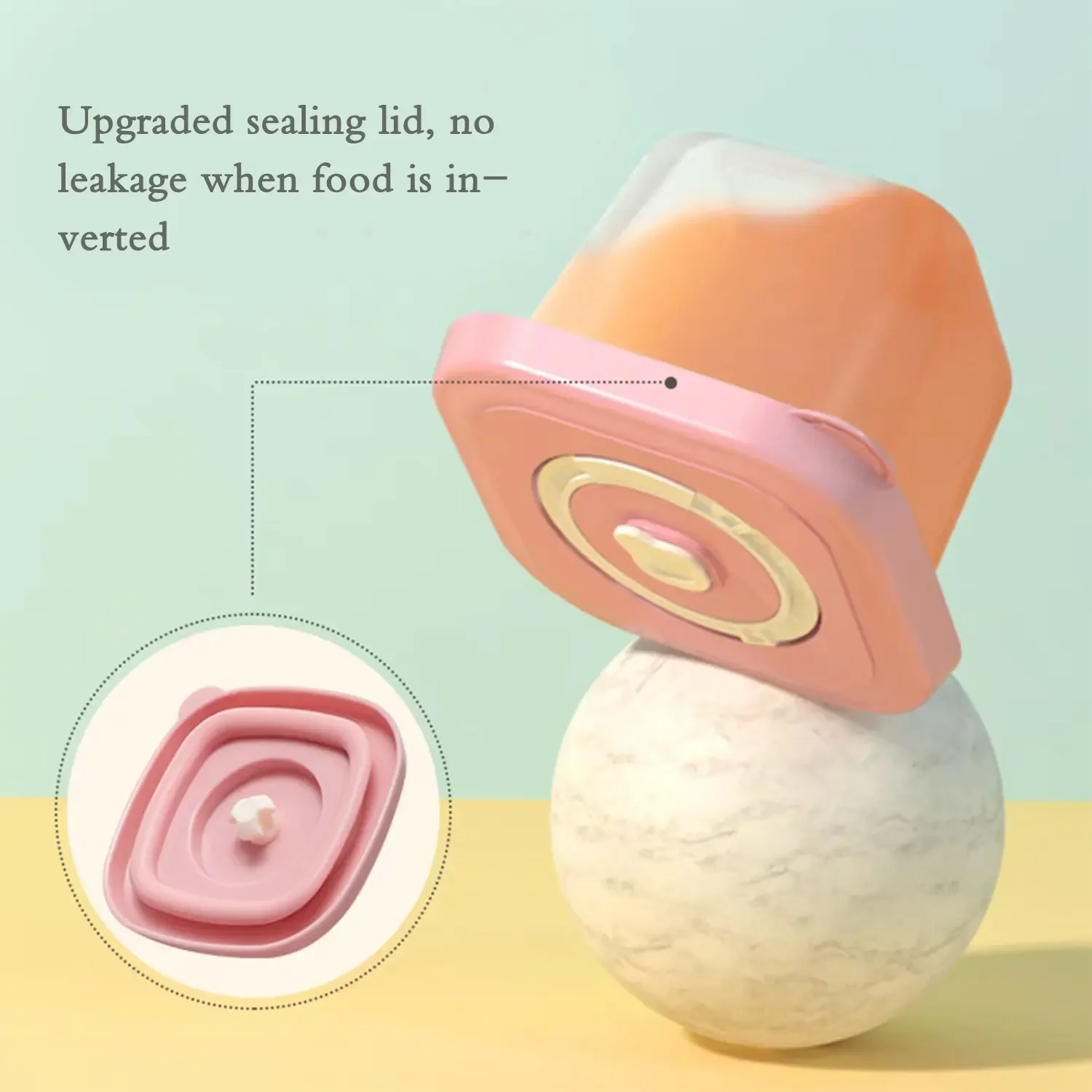 قطعة واحدة من صندوق المكملات الغذائية لتوقيت الطفل، صندوق الوجبات الخفيفة المحمول للأطفال، صندوق حفظ طازج مختوم في الميكروويف