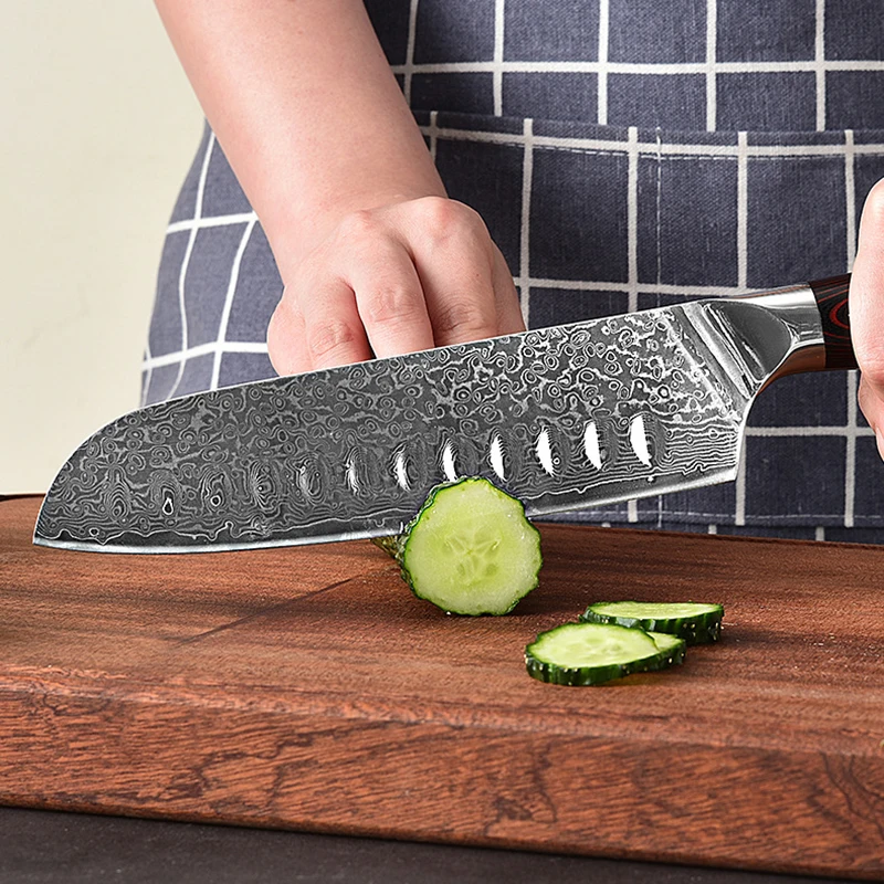 سكين الطاهي 67 طبقات دمشق الصلب 10Cr15Mov بليد G10 مقبض Santoku الساطور اللحوم تقطيع الخضار سكين المطبخ الصين ميسر #3