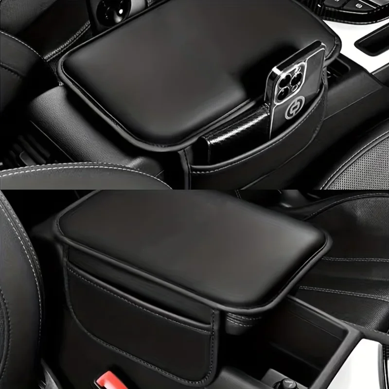 PU Leather Armrest Cover Center Console Mat Armrest Box Riser For Suzuki Vitara Car Interior Storage Organizer Cushion